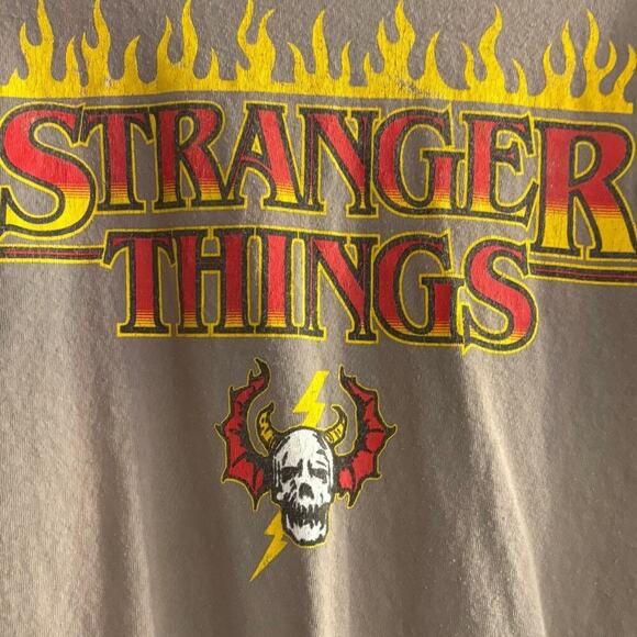 Stranger Things Graphic Long Sleeve Tee - Brown and Black - Picture 2 of 4